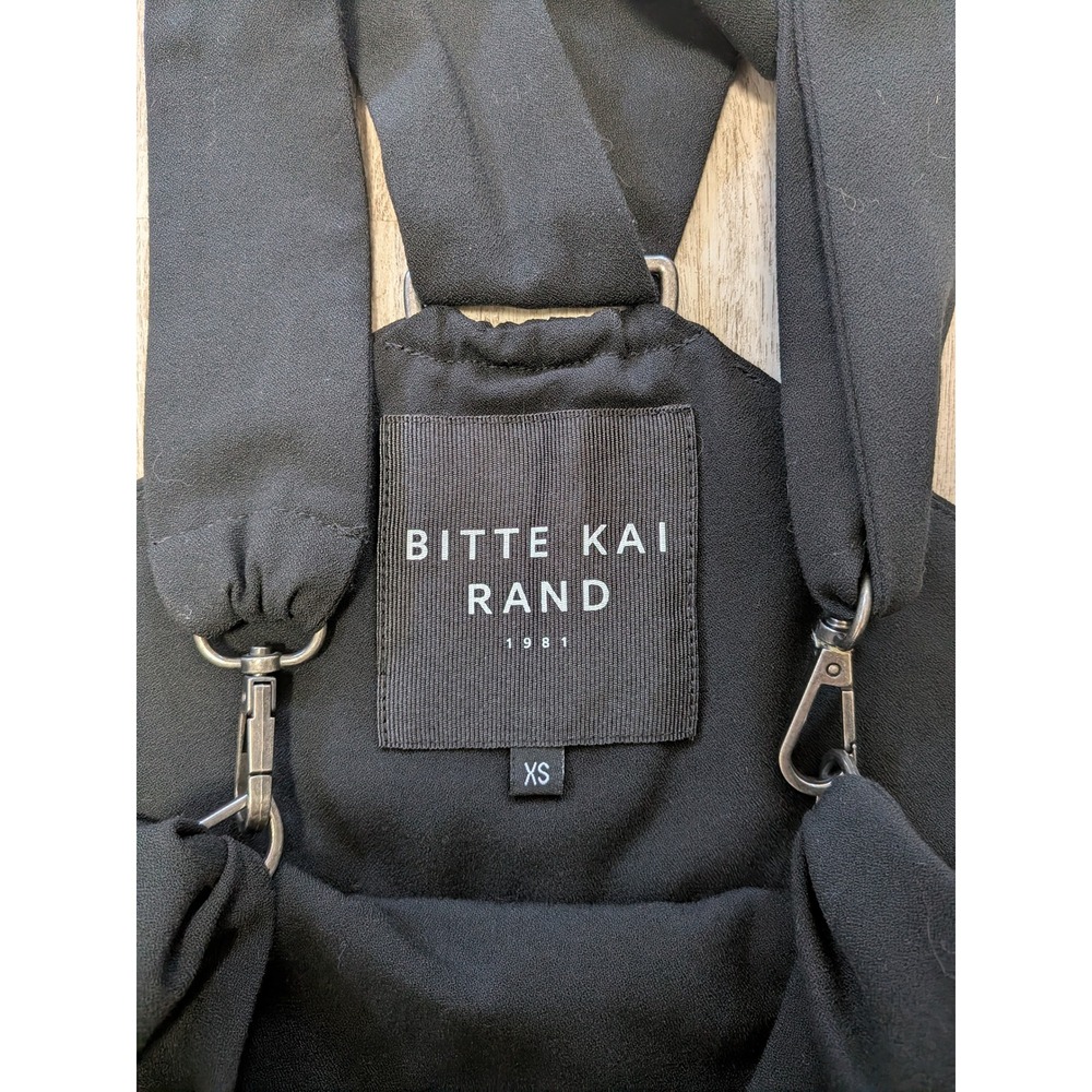 Bitte Kai Rand Wide Leg Bib Whimsigoth Utility Jumpsuit Silver Hardware Black XS - Picture 2 of 6